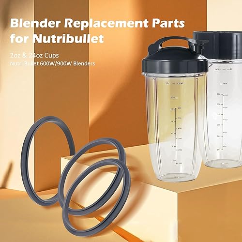 Miniatura 4 de HESSION Piezas de junta de goma Anillos de sello de repuesto para Nutribullet Piezas de repuesto Accesorios Blender Serie 900 600W 900W 900W 2 Pack