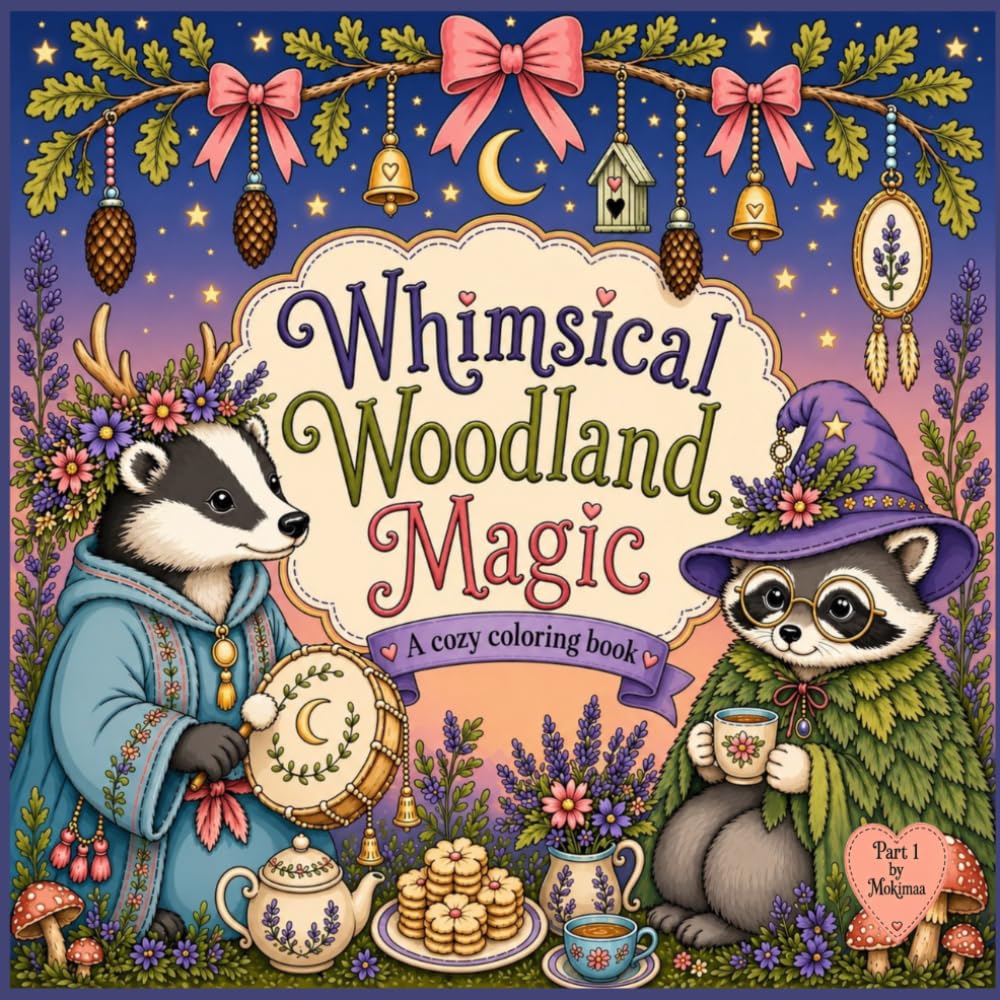 Whimsical Woodland Magic: A cozy coloring book
