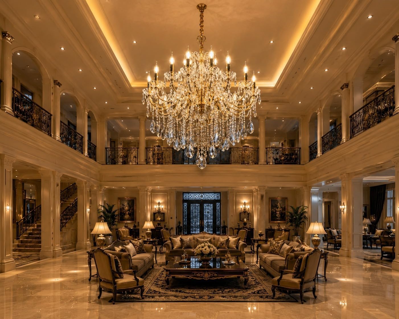 BemisallLuxury Gold Crystal Chandelier Ceiling Light | Premium Modern Hanging Pendant Lamp for Living Room, Dining Hall, Bedroom, Foyer & Hotel-image-36