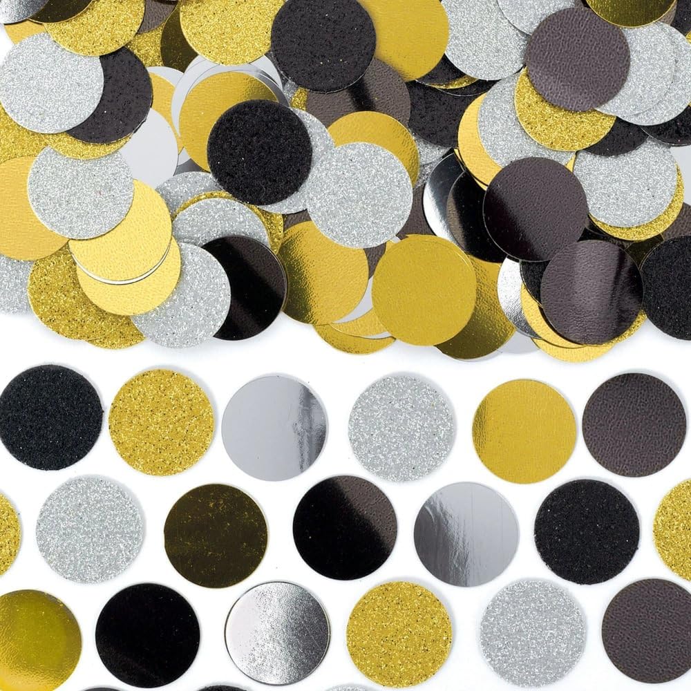 Amscan Slver Mn Stars Confett | .25 Oz. | 1 Pack | Party Decor | Confete, Parabéns, Anversaro