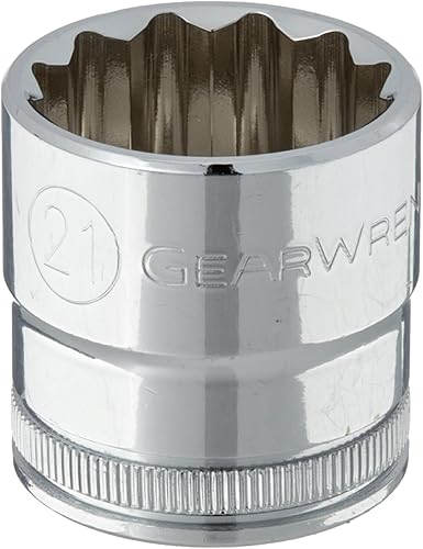 Gearwrench 80597 3/8 "unidad 12 Punto Métricas estándar Socket 21 mm), color neg