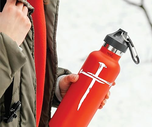 Miniatura 9 de Calcomanía de cruz de clavos  Autos camiones camionetas SUV ventanas paredes tazas portátiles negro 6 pulgadas cruz de clavos negro MAZ-457