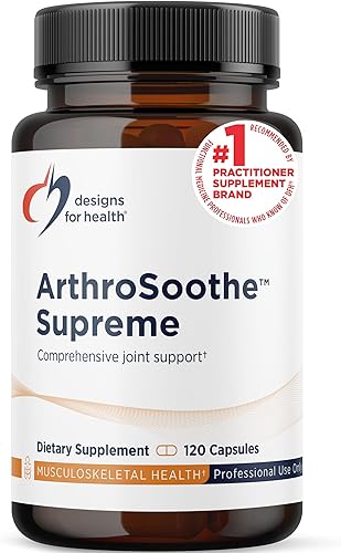 Designs for Health ArthroSoothe Supreme - Suplemento de apoyo articular para adultos con sulfato de glucosamina, quercetina, mejillón de labios