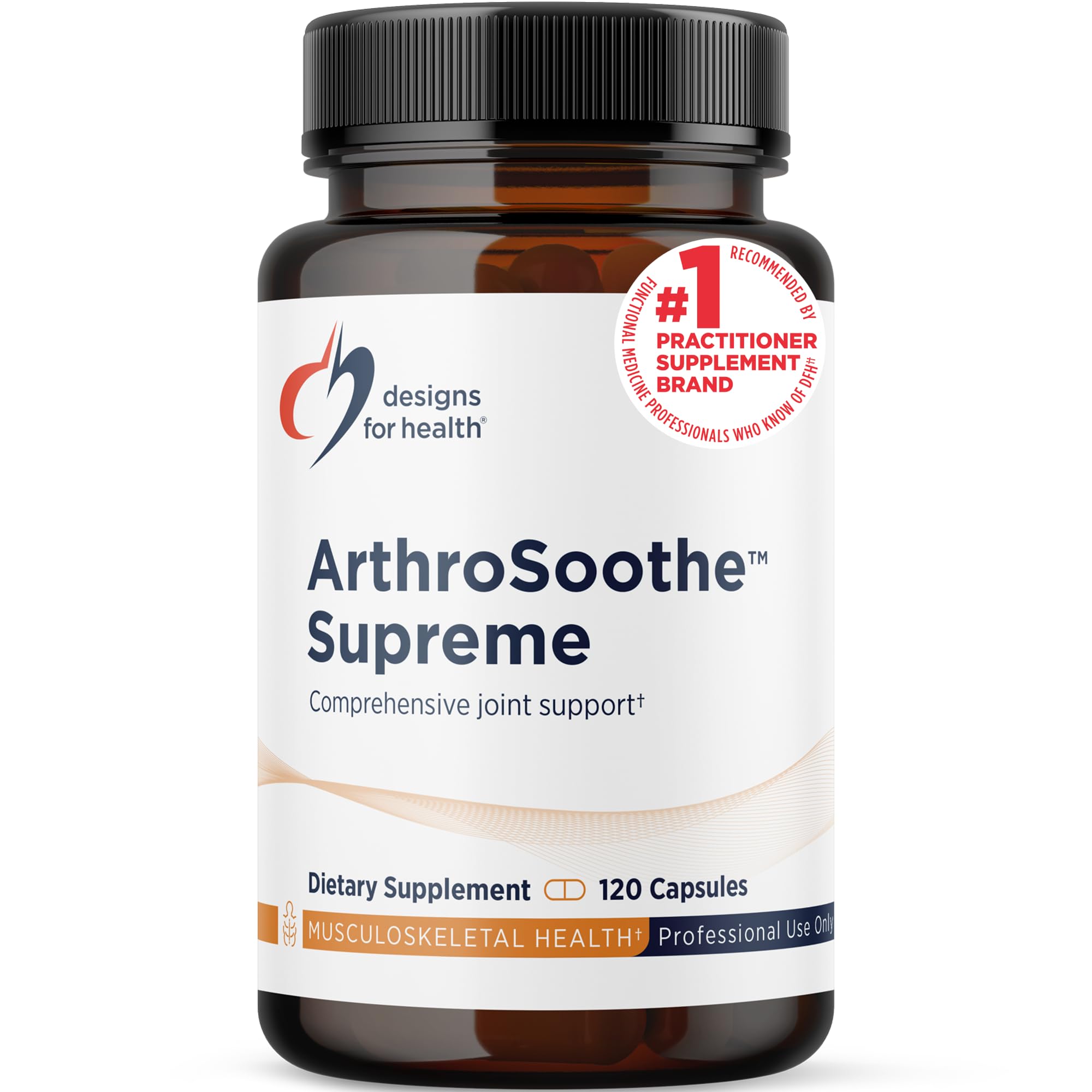 Designs for Health ArthroSoothe Supreme - Joint Support Supplement for Adults with Glucosamine Sulfate, Quercetin, Green Lipped Mussel, MSM, Chinese Skullcap + More - Non-GMO (120 Capsules)