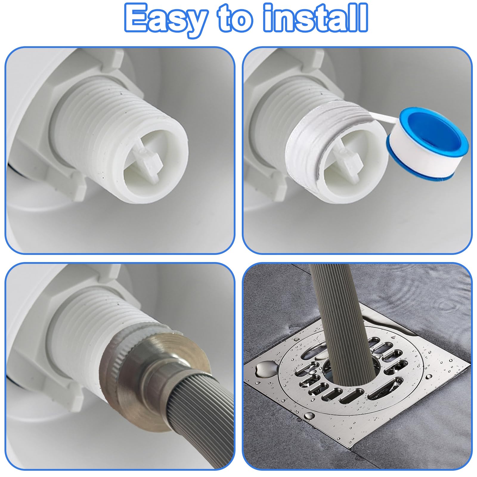 Manguera de drenaje deshumidificador de 3/4 pulgadas FHT, con junta de latón para evitar fugas de agua, totalmente compatible con la mayoría de los deshumidificadores, 5 pies 3