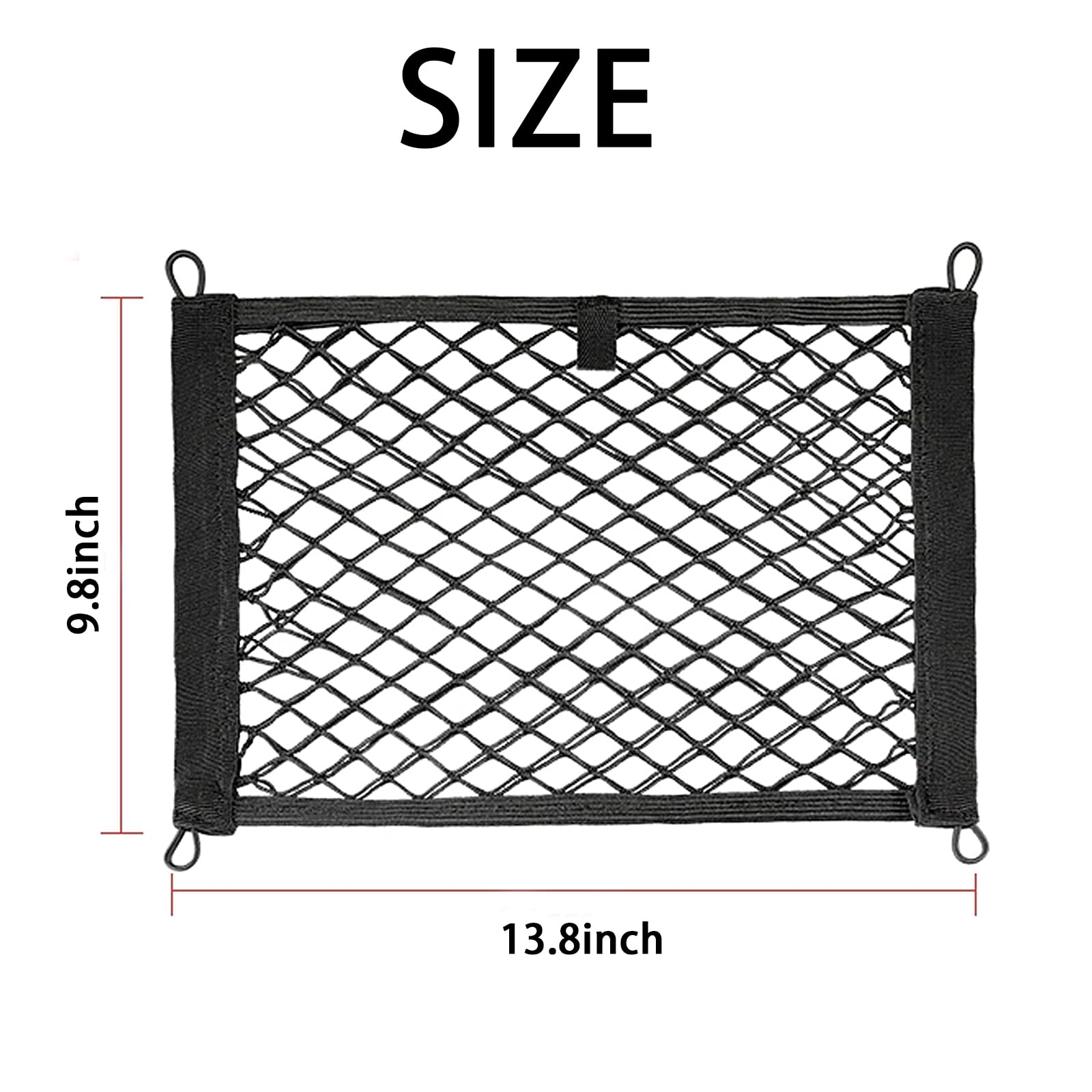 4PCS Filet Rangement Voiture 35X25CM, Organisateur De Coffre De Voiture