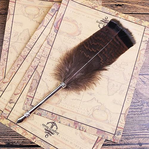 Vista 16 de Juego de bolígrafos de caligrafía de plumas para principiantes, punta de metal, pluma de tinta, pluma estilográfica vintage, juego de regalo