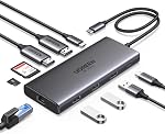 UGREEN 6 en 1 Station d'accueil pour Ordinateur portable Dual Monitor, Dual 4K@60Hz Single 8K@30Hz 85W Chargement rapide, 2 USB Ports de données A&USB C 5Gbps, USB C Dock Compatible avec MacBook Air/Pro, HP, ASUS, XPS13/15