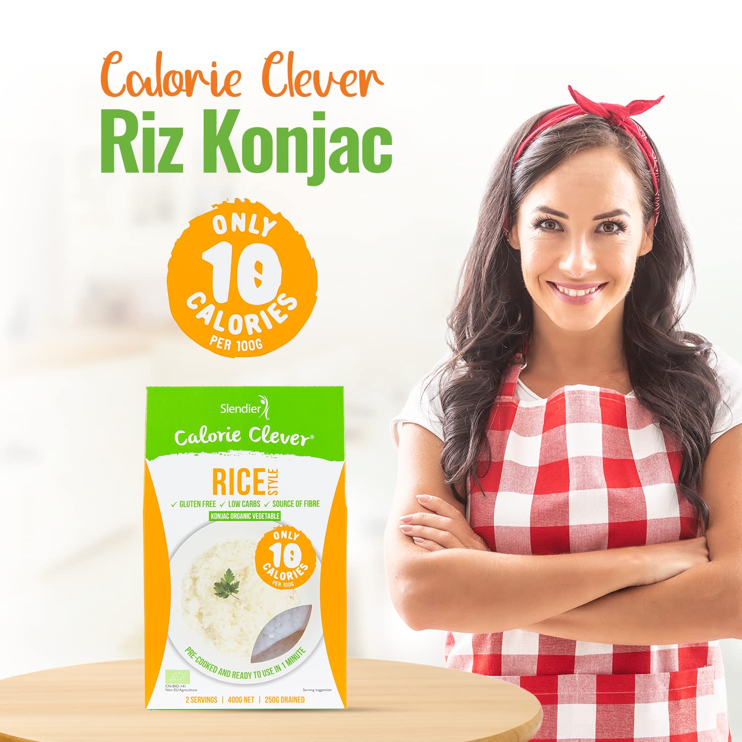 6x Slendier Bio Konjac Riz 6x400g