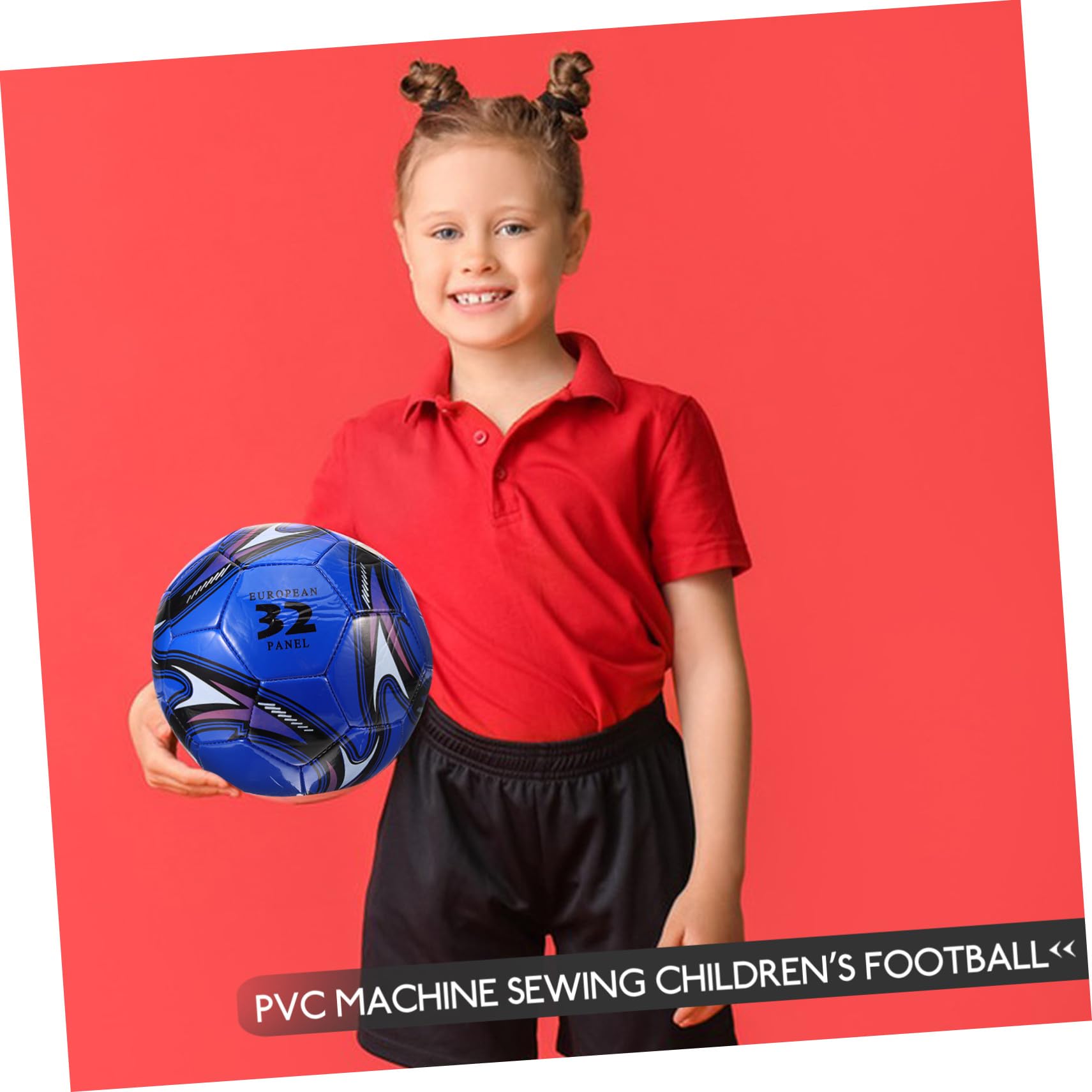VICASKY Pallone da Calcio N 5 in PVC Blu per Bambini e Toddler | Uso per Allenamento e Partita, Portatile Alta Elasticità, Finitura Resistente All'usura