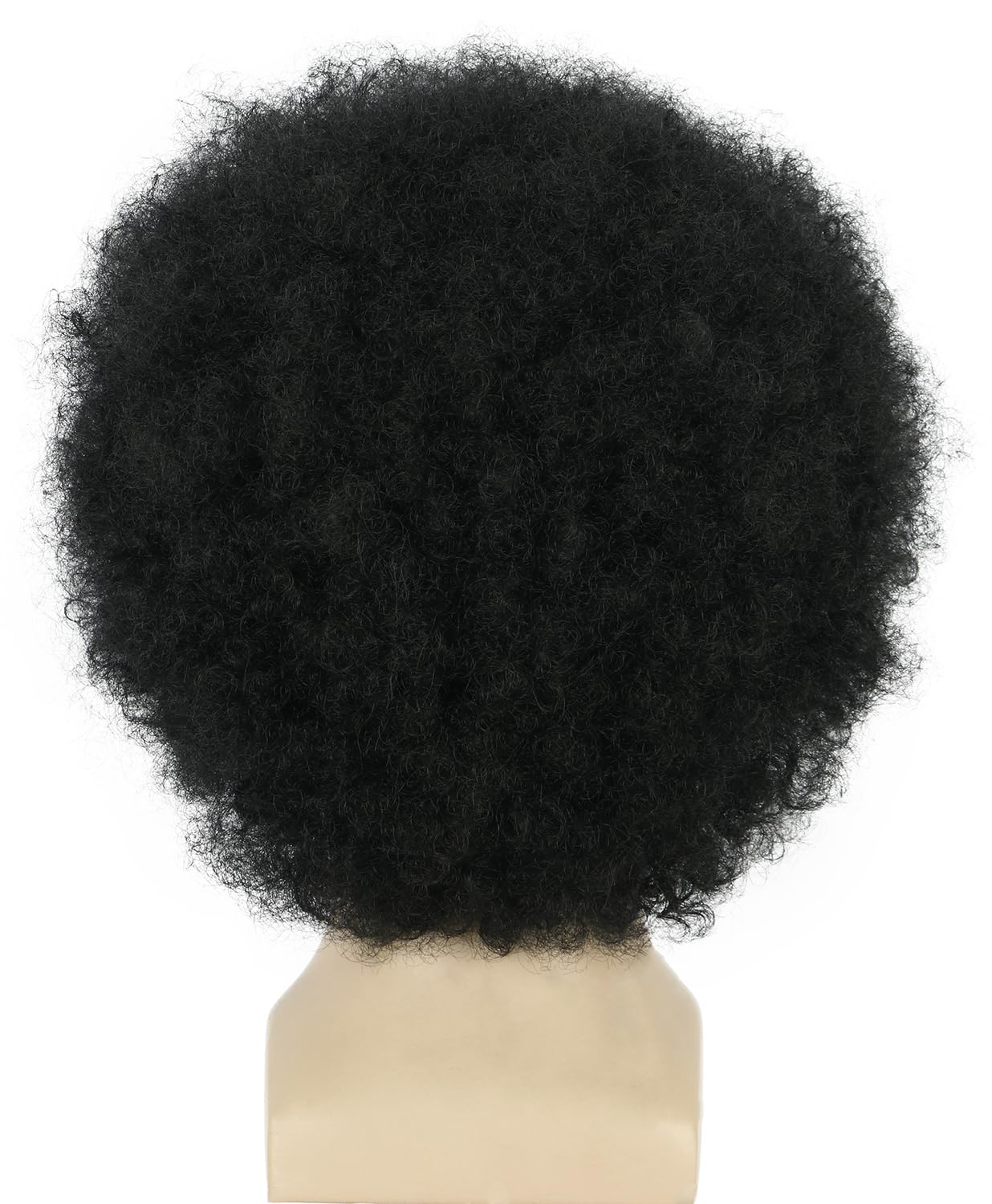 Yuehong Short Black Fluffy Jumbo Afro Wig 70s 80s Disco Party Costume Hair Heat Resistant Synthetic Fibers Soft Durable Wig for Unisex - Image 4