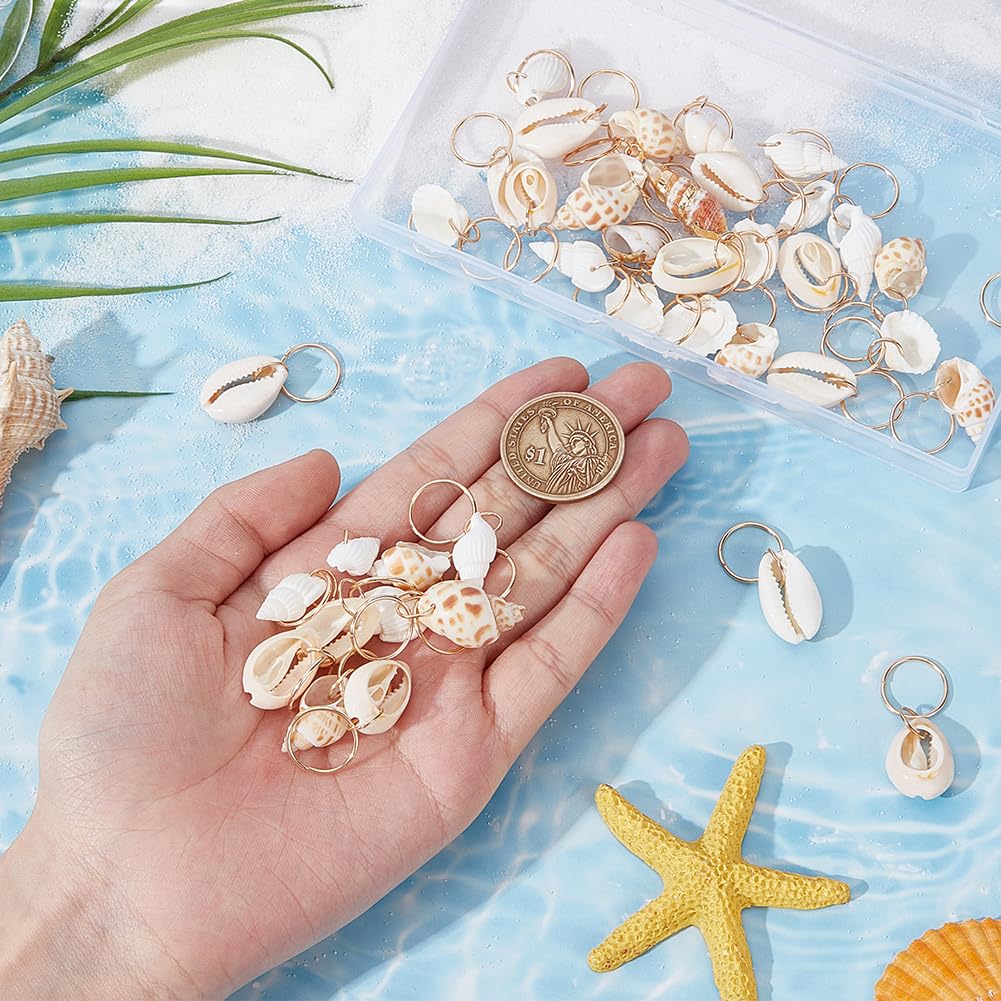 60 Accessori Capelli A Tema Spiaggia - Conchiglie Per Trecce E Dreadlocks, Stile Boho - Foto 8