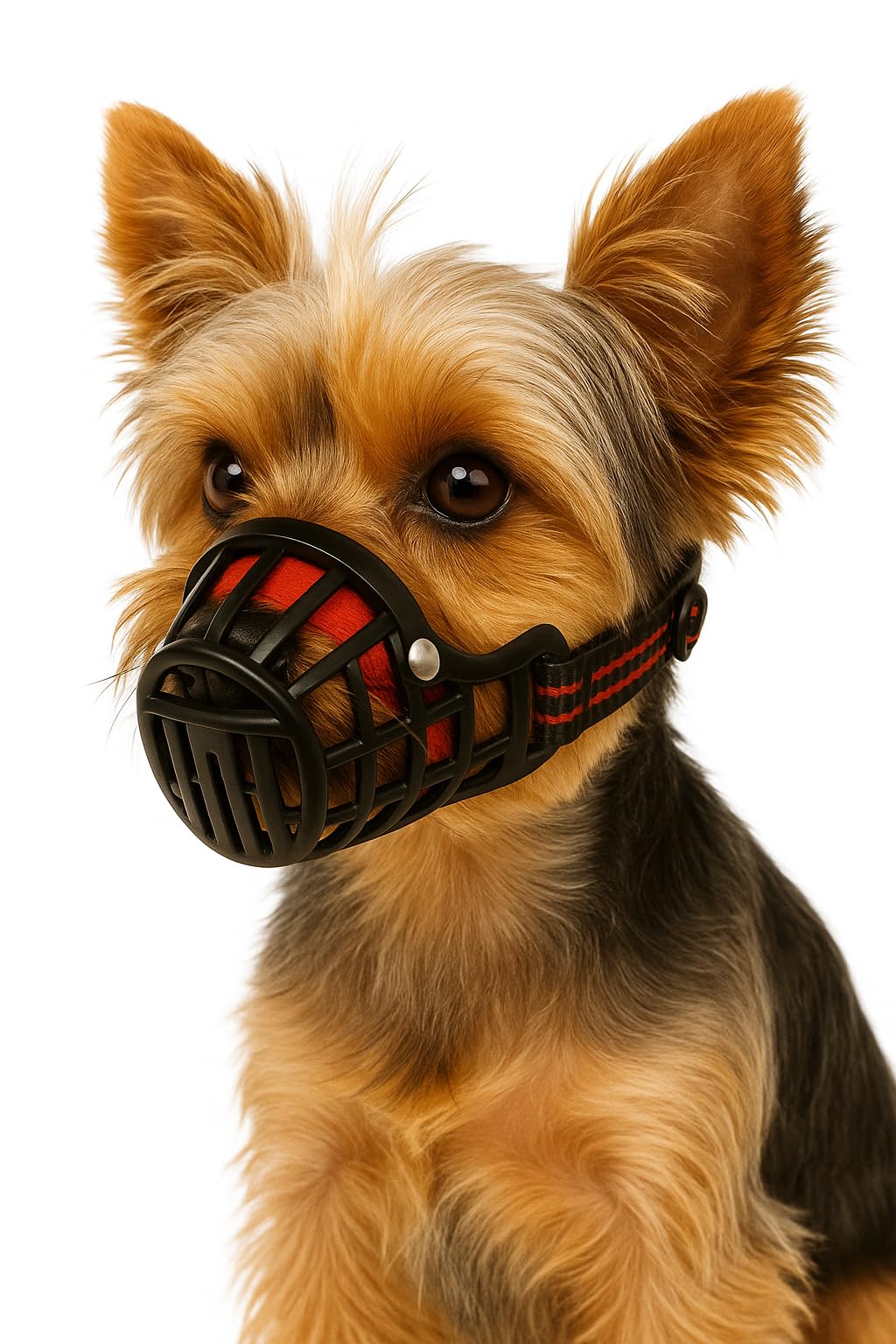 Museruola per cani – museruola cani taglia XS – in plastica leggera e regolabile – comfort e sicurezza – per passeggiate, addestramento e viaggi – Flamingo Museruola Silas XS