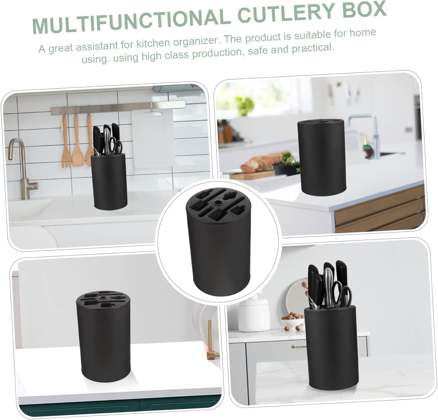 OUNONA 2Pcs Multifunctional Metal Cutter Stand Kitchen Utensil Holder for Organized Storage Smooth Edges and Strong Base for Easy Access Knife Rack for Countertop