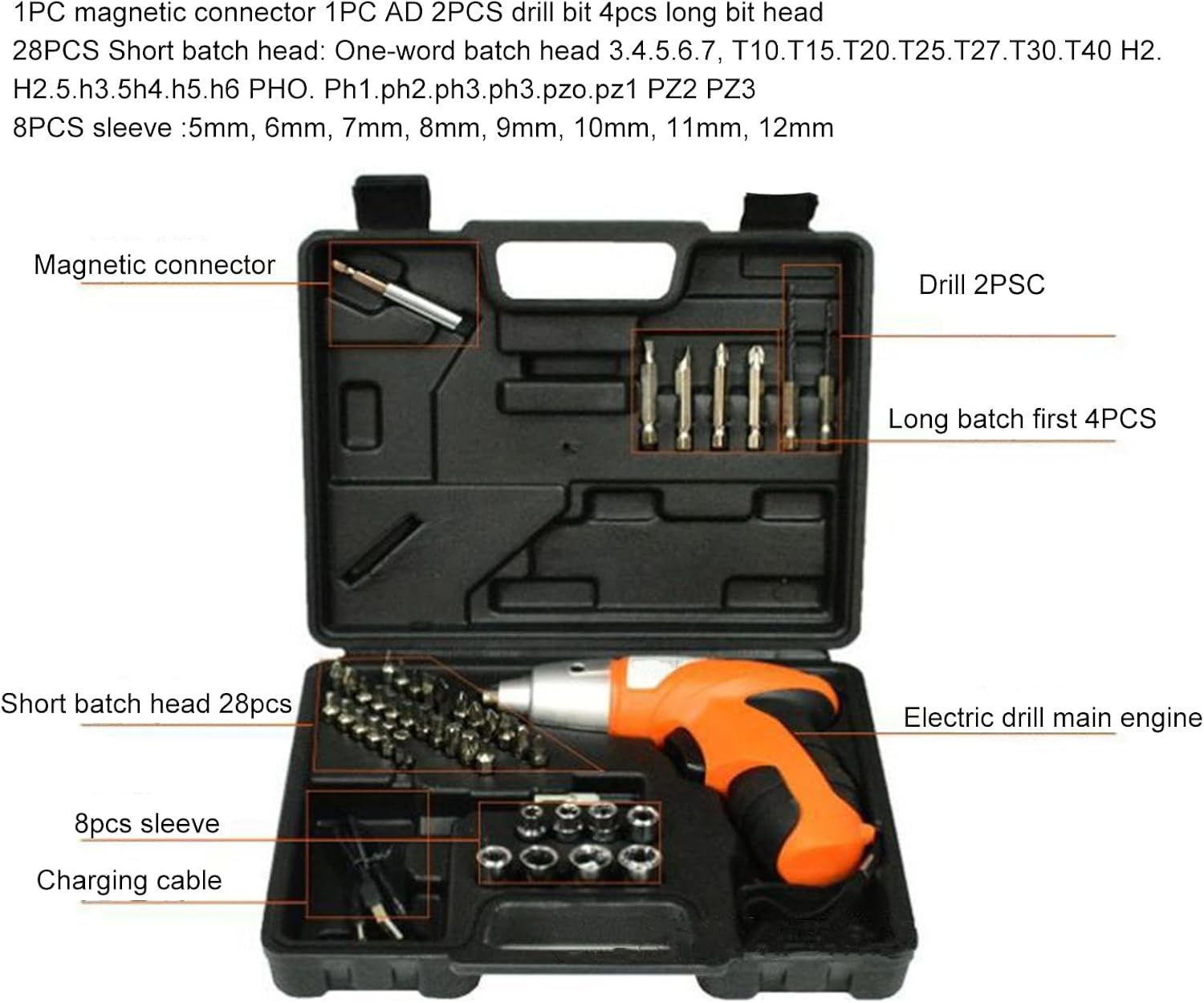 Electric Screwdrivers 3.6V Small Cordless Screwdriver Tool Set With LED Light Rechargeable Screwdrivers With Accessories