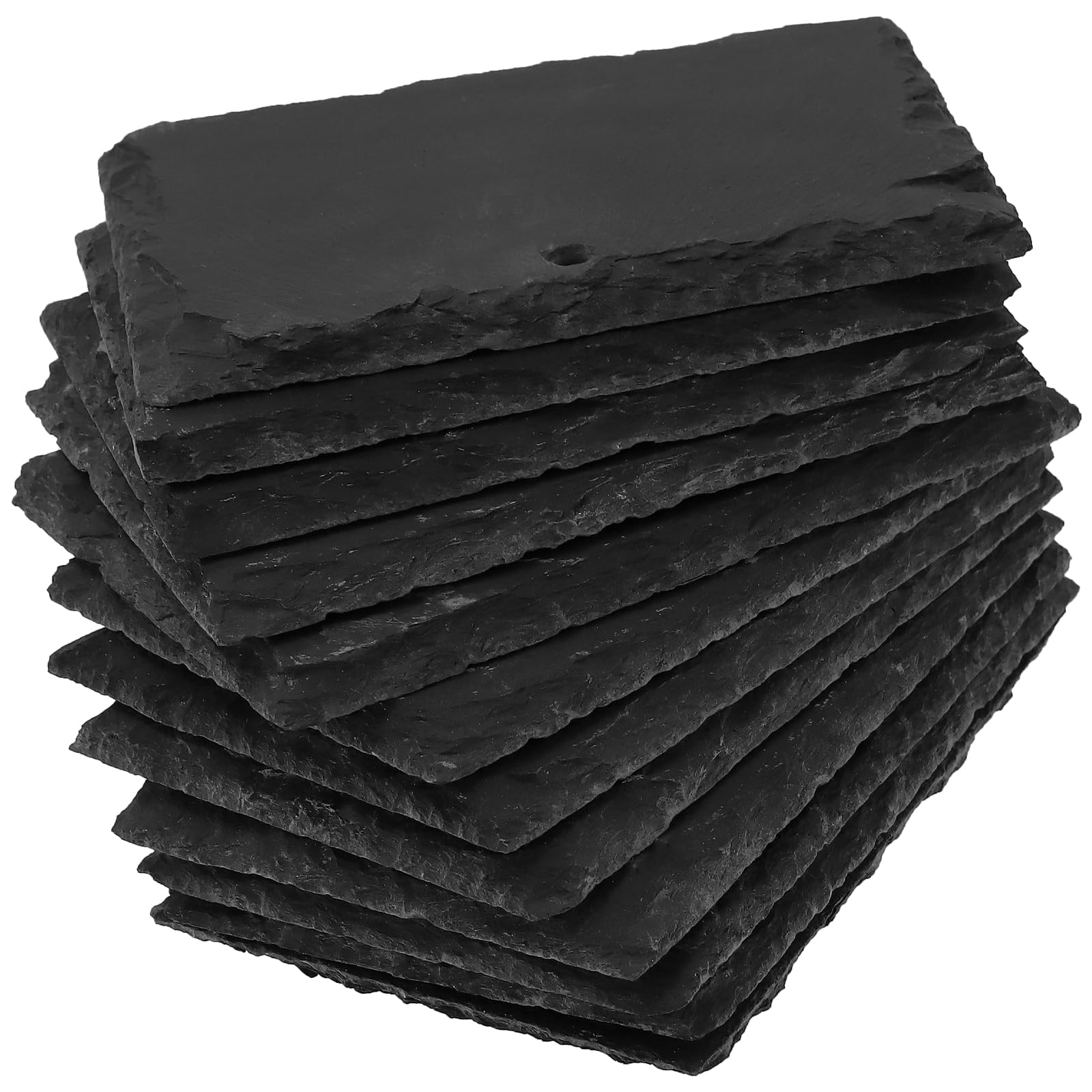 12 sztuk tabliczek na rośliny do opisania, łupek, 10 x 7 cm, z metalowym prętem 40 cm, etykiety na rośliny, łupek, do ziół i tabliczek
