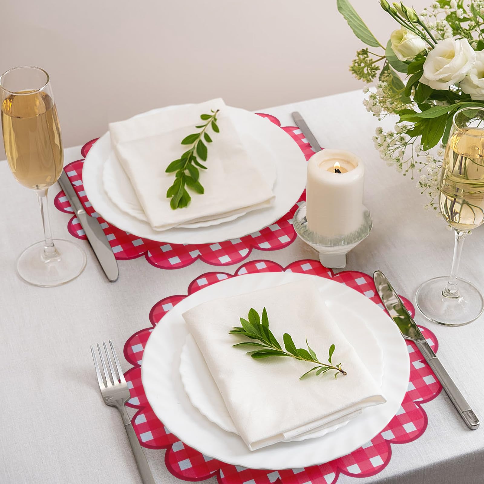4pcs Flower Paper Placemats Colorful Table Mat Party Decorations Summer Placemats For Dining Table Home - 15