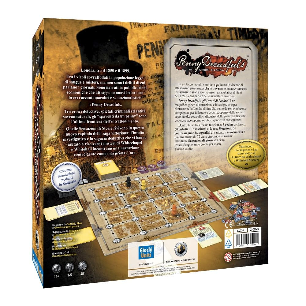 Giochi Uniti - Penny Dreadfuls, Gioco da tavolo, 1-5 Giocatori, 14+ Anni, Edizione italiana, GU770