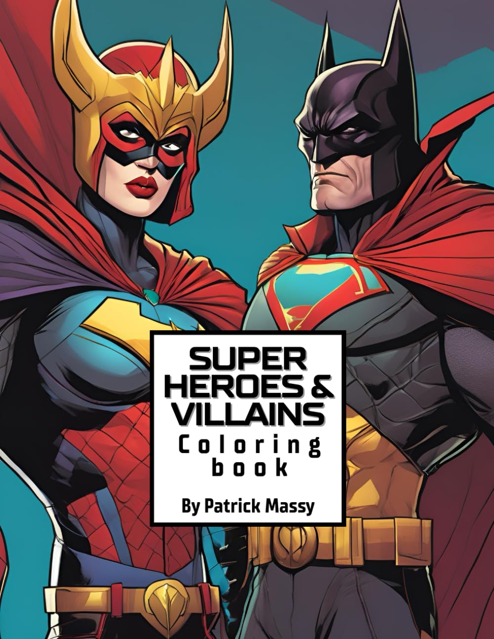 Super heroes & Villains coloring book
