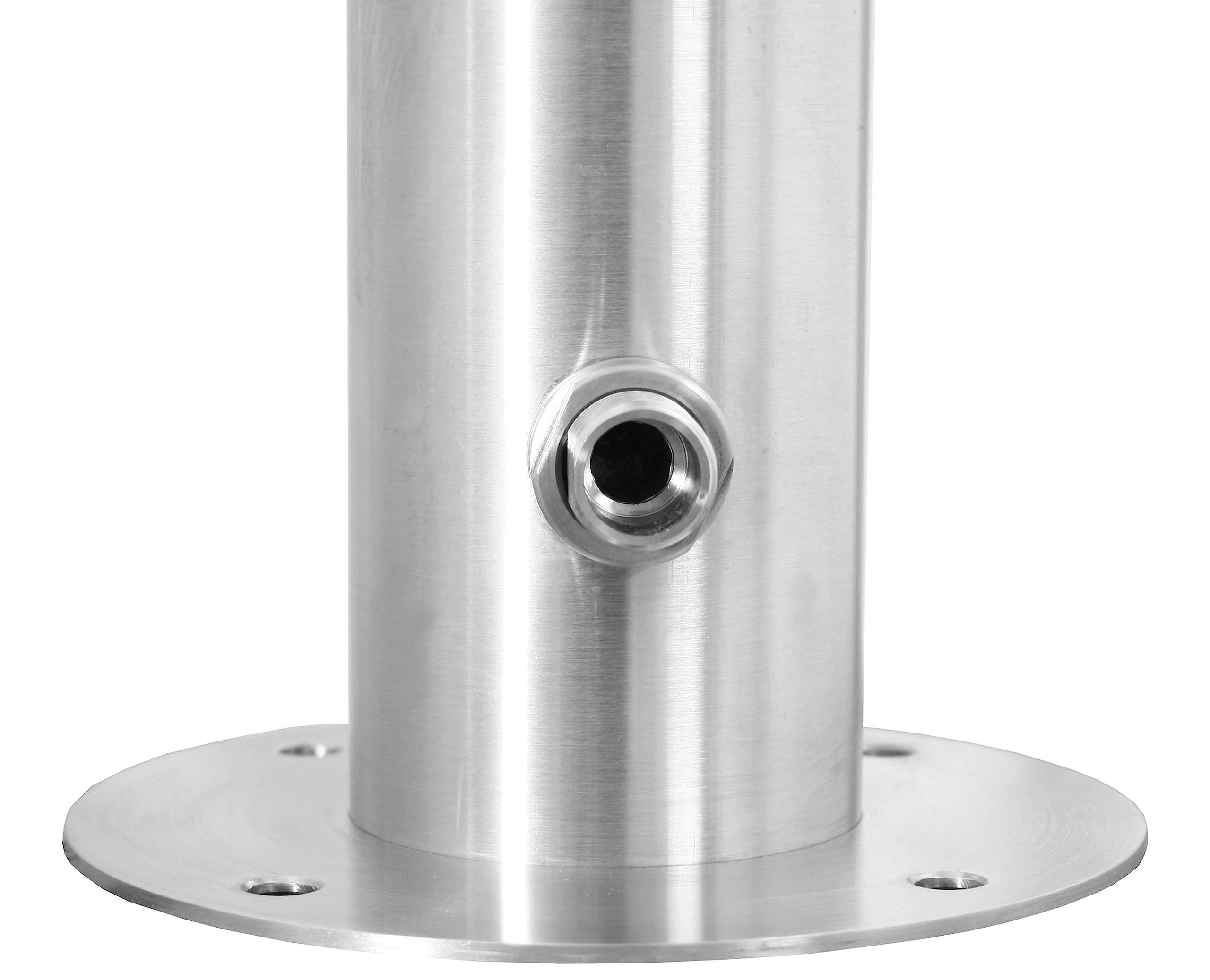 vanvilla Edelstahl Profi Wasserzapfstelle Garten Wasserzapfsäule Edelstahl Zapfstelle Zapfsäule Wassersäule 50cm rund