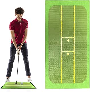 Qeyeid Casual Golf Game Set, Golf Training Mat, Golf Training Accessories Equipment for Analysis Swing Path, Correct Putting Posture