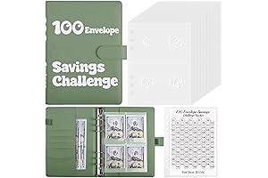 1 Piece 100 Envelope Saving Challenge Binder