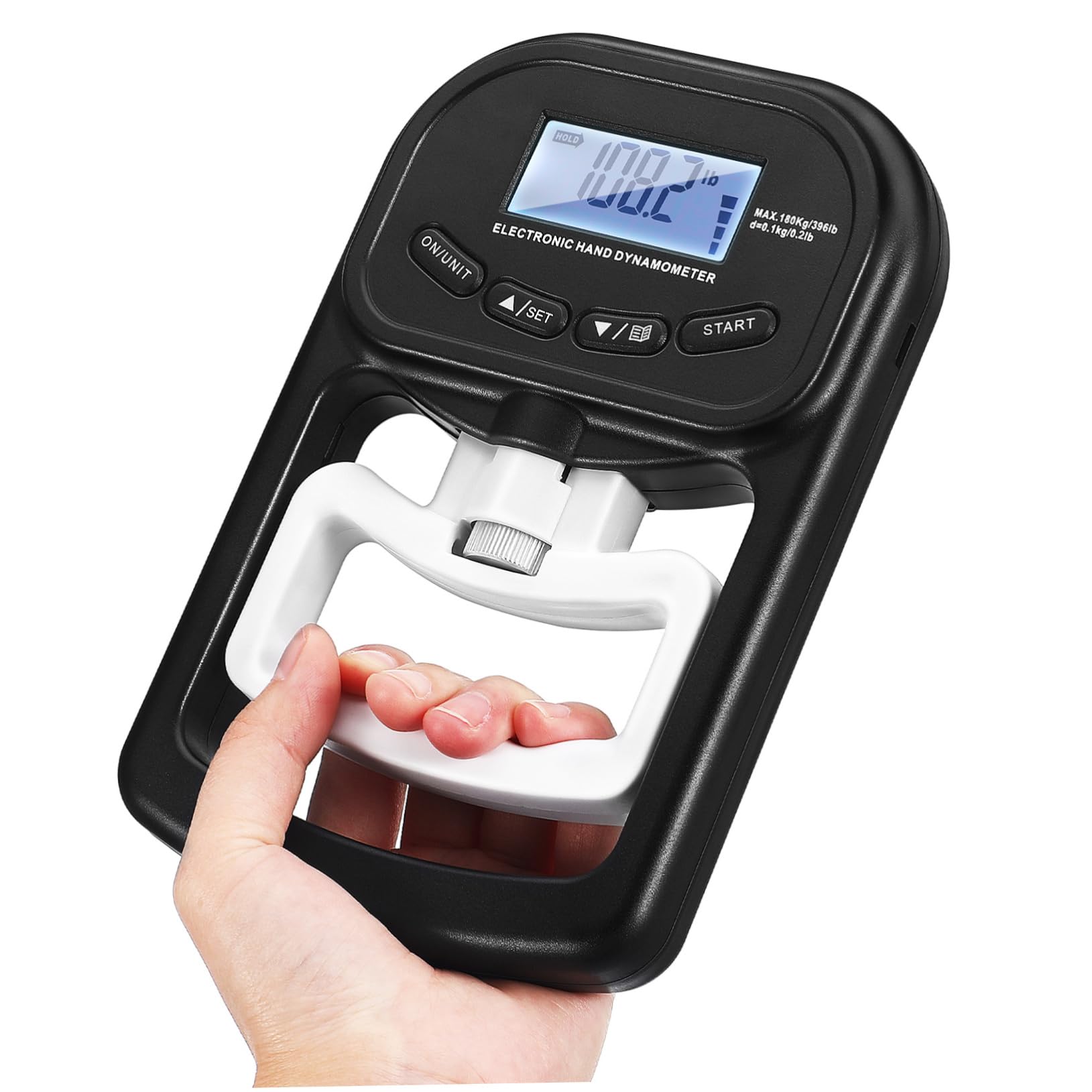 Toyvian Grip Strength Tester Grips Training Hand Grip Strengthener Digital Hand Dynamometer Grip Strength Strength Measurement Meter Hand Grip Tester Grip Meter Plastic Black