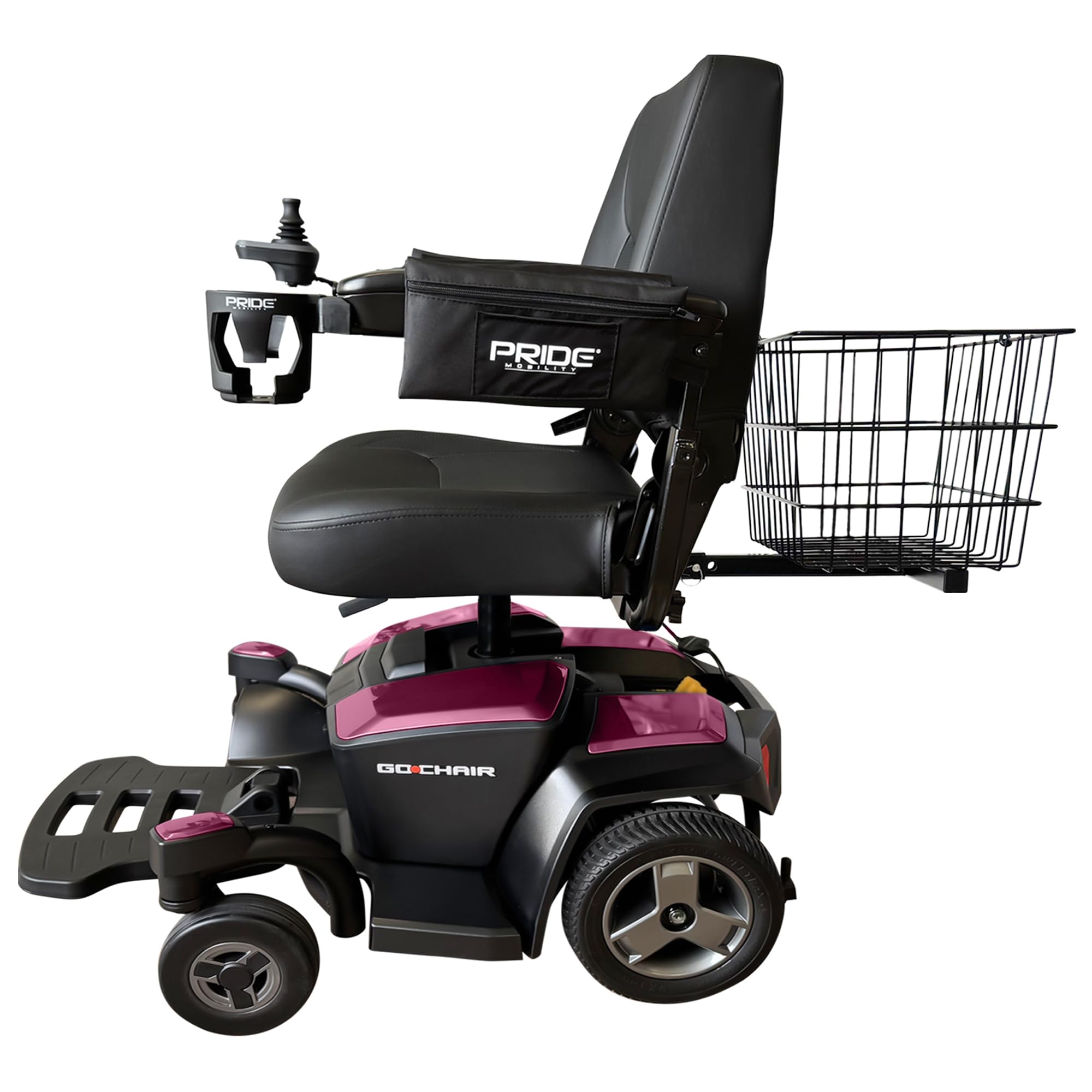 Pride Go Chair with Upgraded 20" Wide Seat Plus Mobility Yours Accessories, 20Ah Batteries, 300 lb Capacity, Portable Electric Wheelchair for Adults