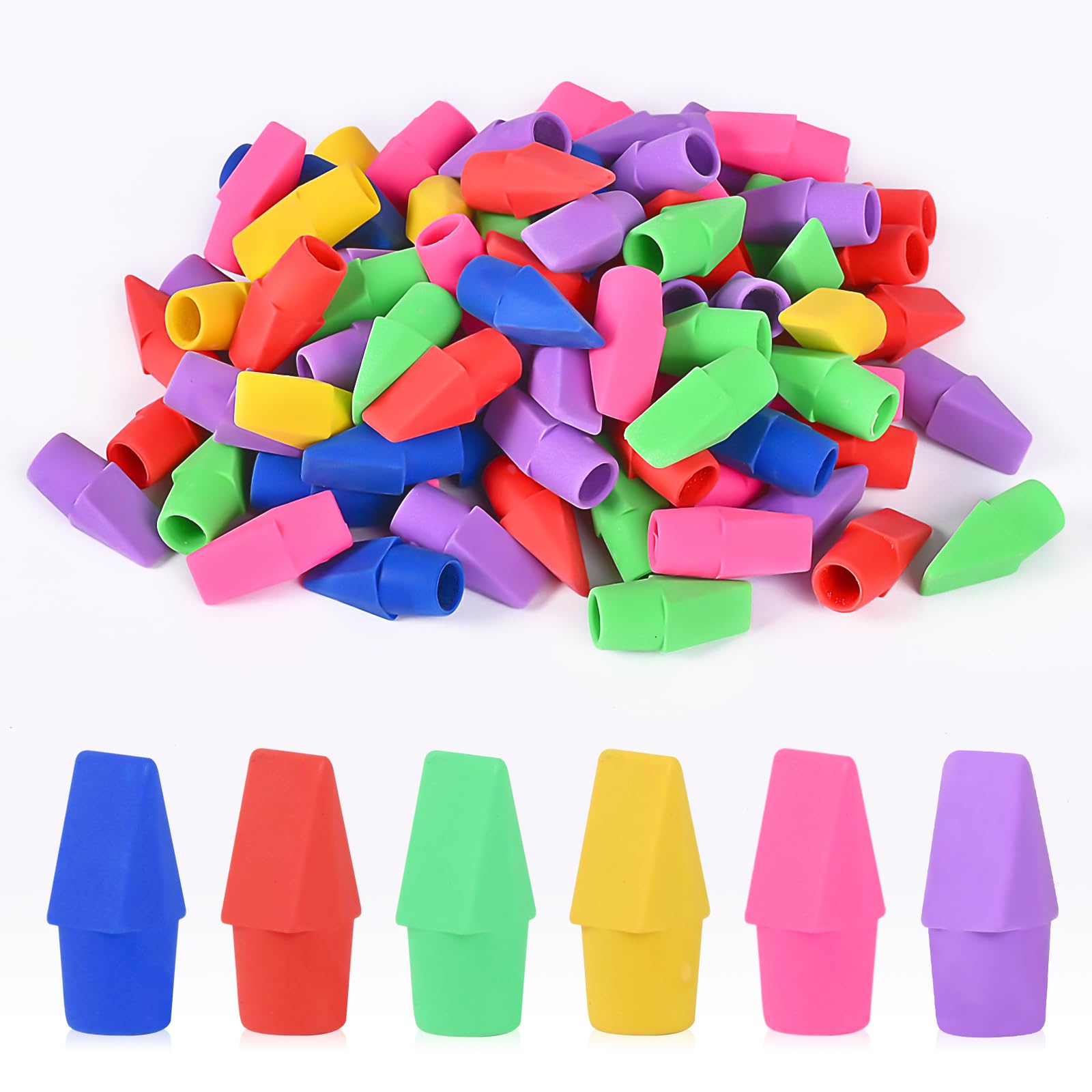 130 Pack Pencil Erasers, Pencil Top Erasers Cap Erasers Eraser Tops Pencil Eraser Toppers Eraser School Studying Supplies for Teachers Eraser Pencil Erasers