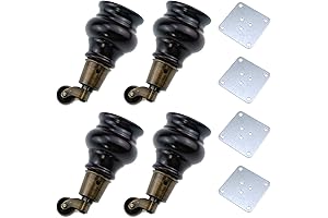 MY MIRONEY Antique Style Legs, 3.94" Height Wooden Furniture Legs Replacement Round...