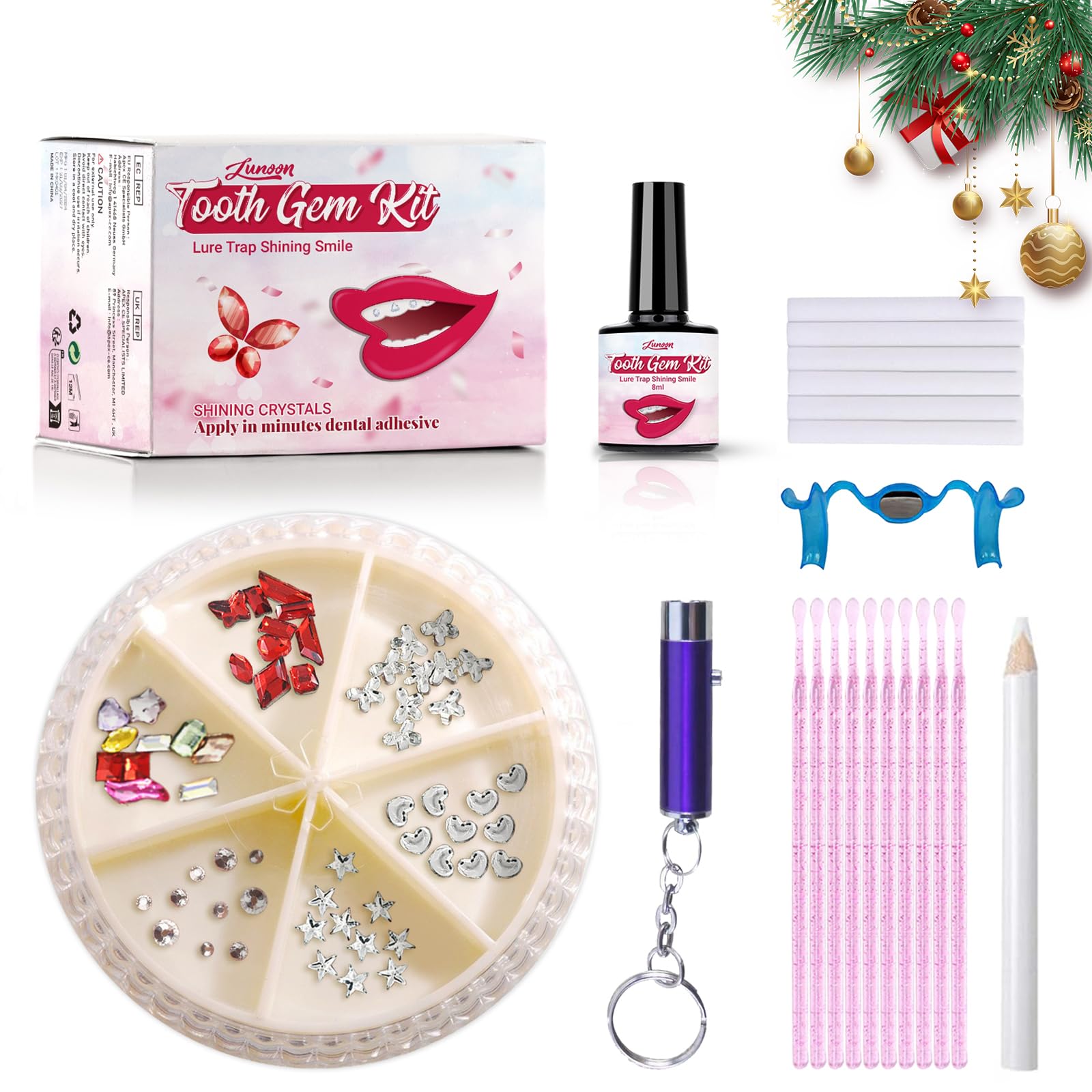 LMDGDS Tooth Gems Kit for Teeth, Teeth Jewelry for Women Teeth Gems Kit DIY Tooth Gem for Men & Women