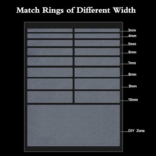 Miniatura 2 de Blulu Kit de ajuste de tamaño de anillo de 5 hojas, 85 piezas de tamaño invisible para anillos sueltos, protectores invisibles para hombres y