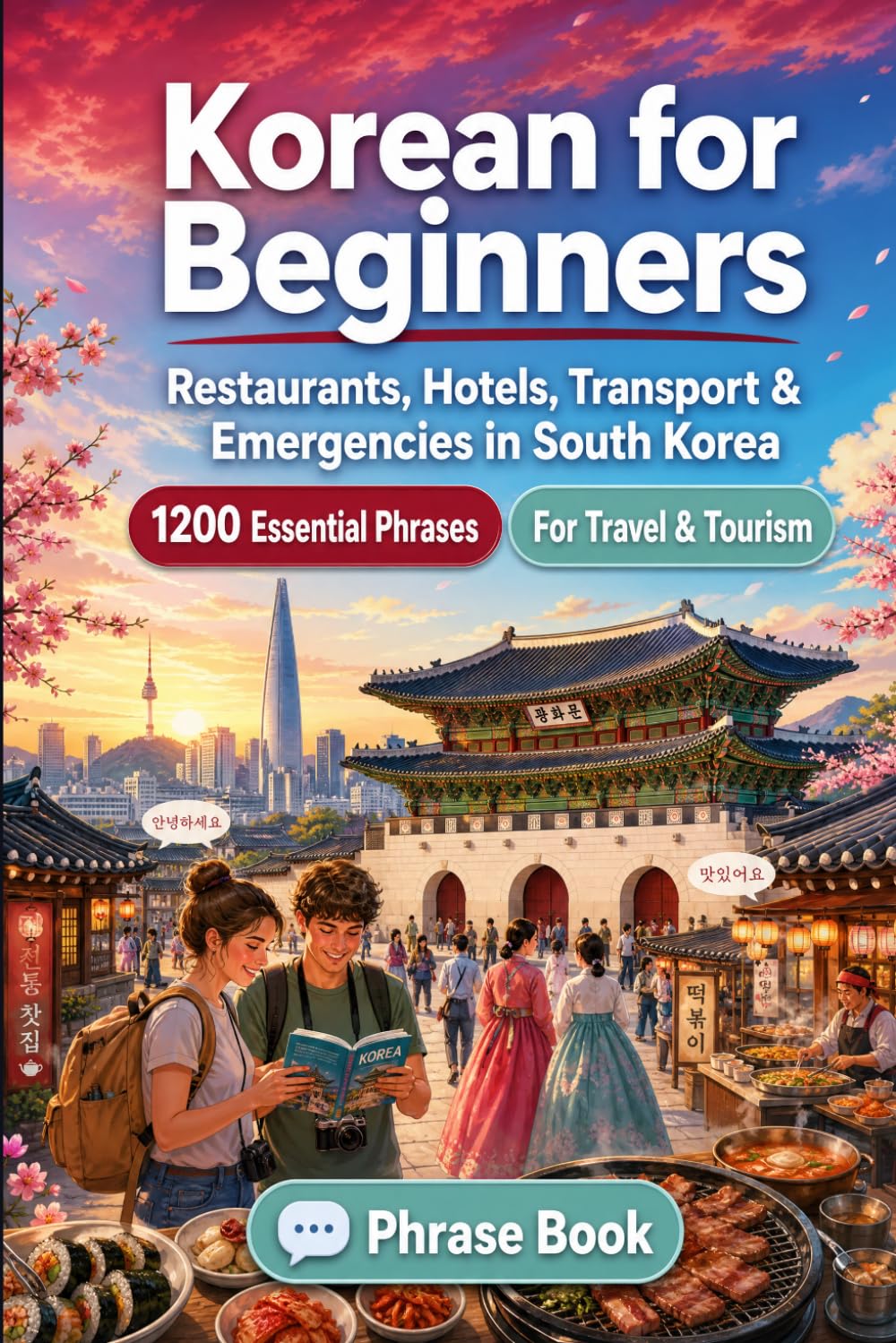 Korean Phrase Book for Beginners: 1200 Essential Korean Phrases for Travel in South Korea: Easy Pronunciation Guide, Everyday Conversations, ... & Cultural Tips for Exploring South Korea