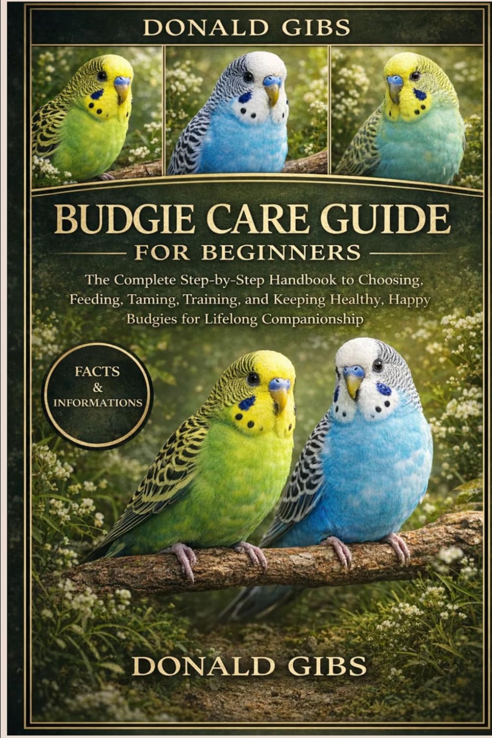 BUDGIE CARE GUIDE FOR BEGINNERS: The Complete Step-by-Step Handbook to Choosing, Feeding, Taming, Training, and Keeping Healthy, Happy Budgies for Lifelong Companionship.