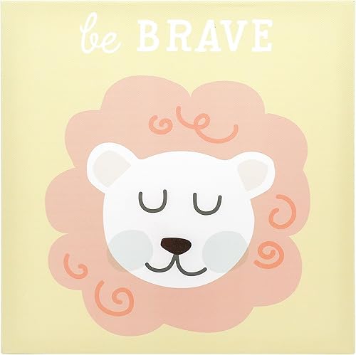 Miniatura 7 de tiny ideas Lienzo decorativo de animales pastel, sé valiente, sé amable, sé humilde, género neutro decoración de pared para guardería, regalo para