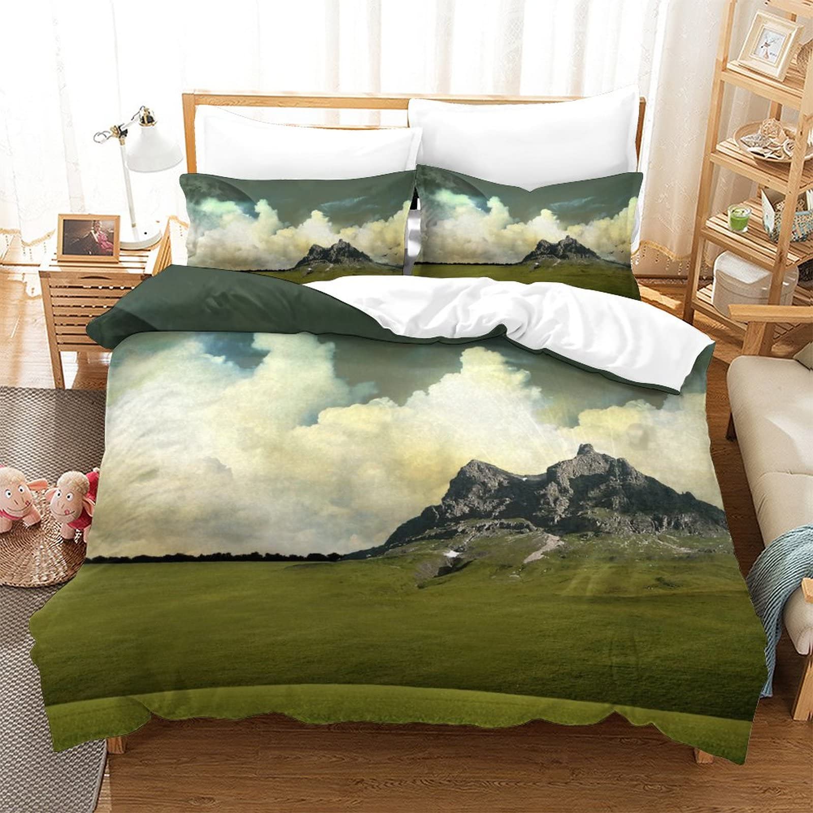 Housse de couette fantasy paysage naturel finis les lits ternes et froissés