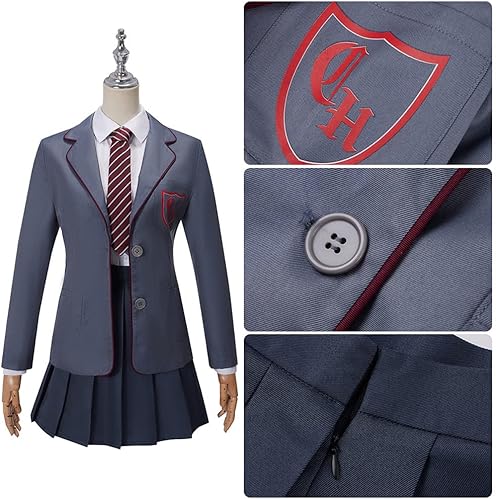 Miniatura 4 de Adult Cosplay Costume Women Uniform School Shirt Skirt Necktie Halloween Carnival Party Suit