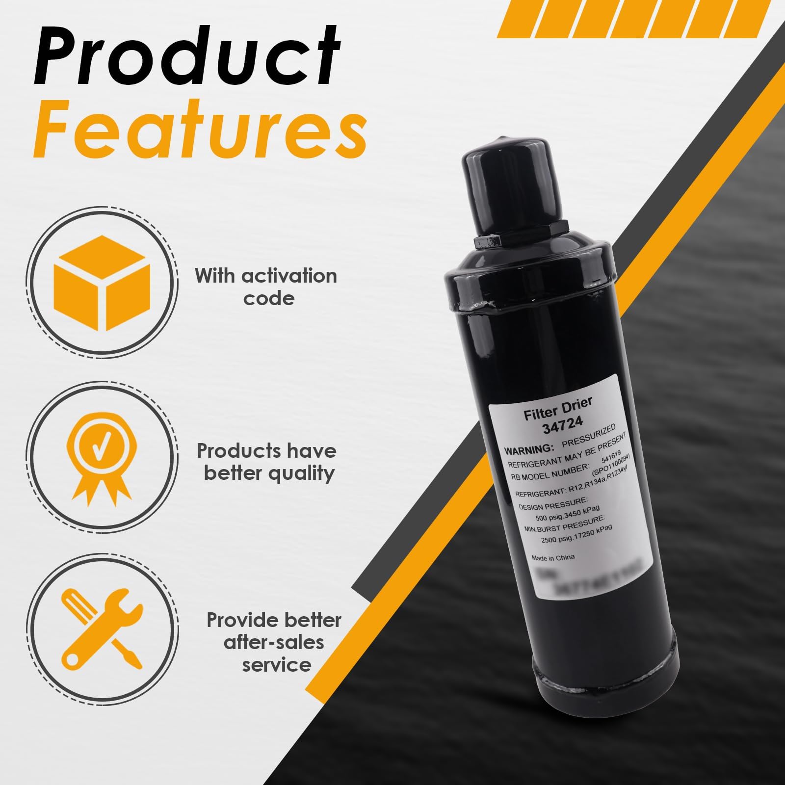Snapklik.com : 34724 A/C Recycling Filter-Drier Spin-On Filter - A/C ...