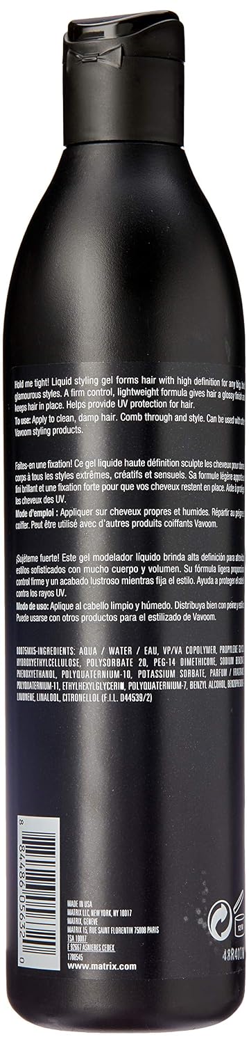 Matrix Vavoom Hold My Body Forming Gel |Medium Hold | Adds Volume and Gloss | For Straight to Curly Hair | 16.9 Fl. Oz