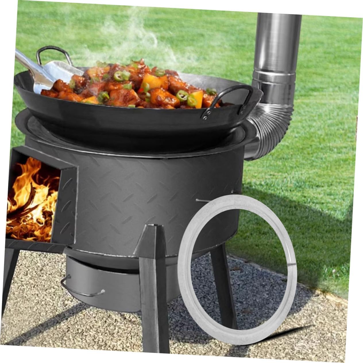 BESPORTBLE Stove Pipe Gasket Chimney Flue Collar for Coal and Easy Installation for Outdoor Cooking and Camping