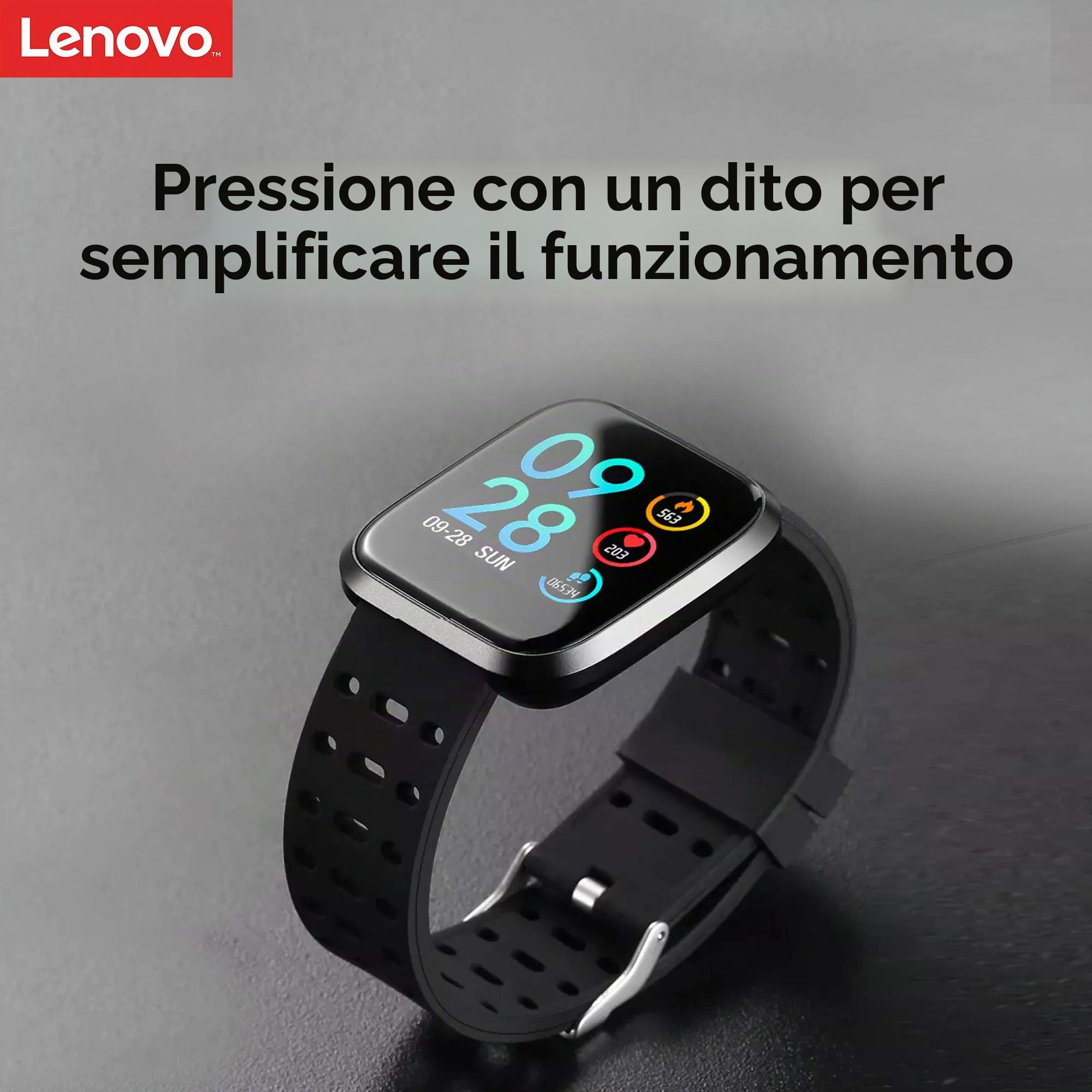 Lenovo E1 Black Smartwatch Grey/Silver