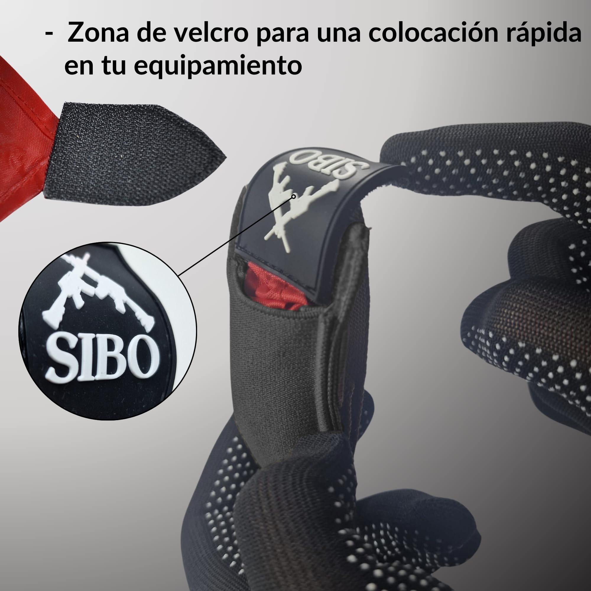 Sibo Pañuelo Rojo Airsoft con Pouch Integrado Deathrag MOLLE Accesorio Táctico