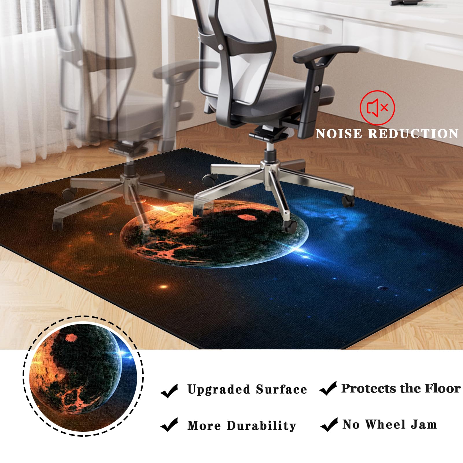 80 x 160 cm Gaming bürostuhl unterlage, Schreibtischstuhl Unterlage Teppich, Bodenschutzmatte Bürostuhl, Schutzmatte für Laminat, Bürostuhl Matte, Bodenschutz für Harte Böden Parkett Rollstühle