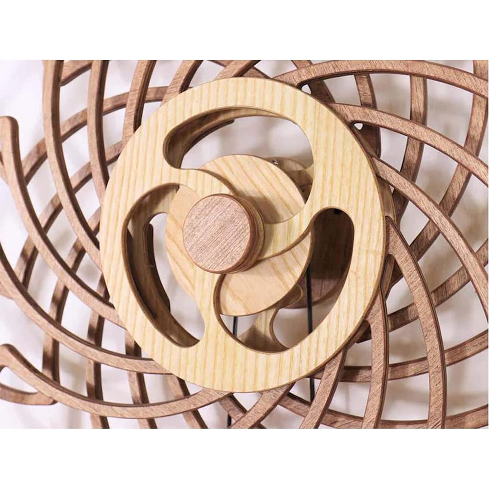 Amazon.co.jp: 3D幾何学模様回転運動エネルギー彫刻木製風車装飾装飾品