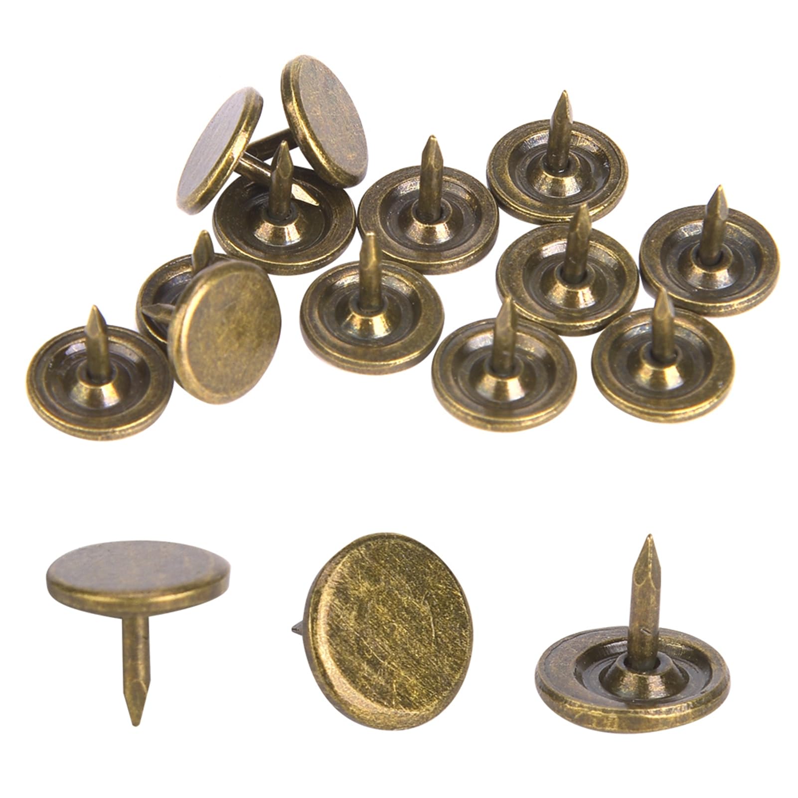 Sourcing Map 100Pcs Upholstery Thumb Tacks, 9mm X 8mm Flat Head Push - View #5