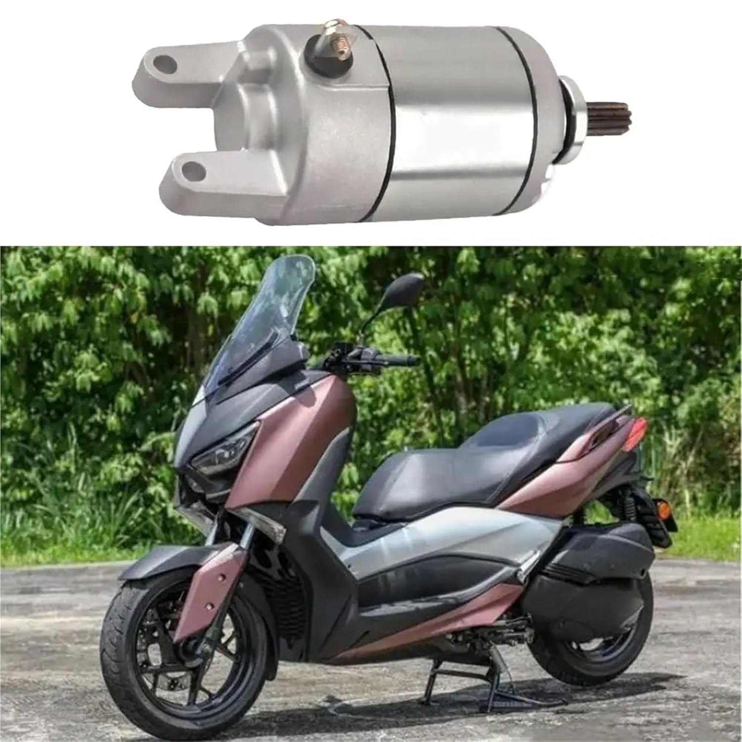 Starter Motor 9 Tooth Silver Engine Starter for CZD300 X-MAX 3002017-2020 B74-H1890-00-00 B74-H1890-01-00