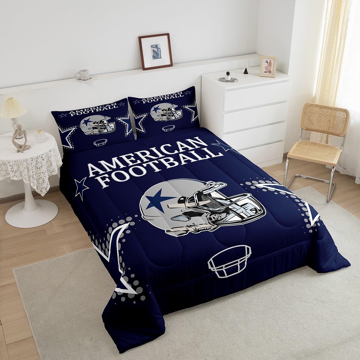 castle football helmet set Amazon.com: Castle Fairy American Football Comforter Set Twin Size,Rugby  Helmets Bedding Set Kids Boys Room Decor Football Lover Down Comforter  Modern Grey Stars Print Duvet Insert,Navy Blue Quilt 1 Pillowcase : Home