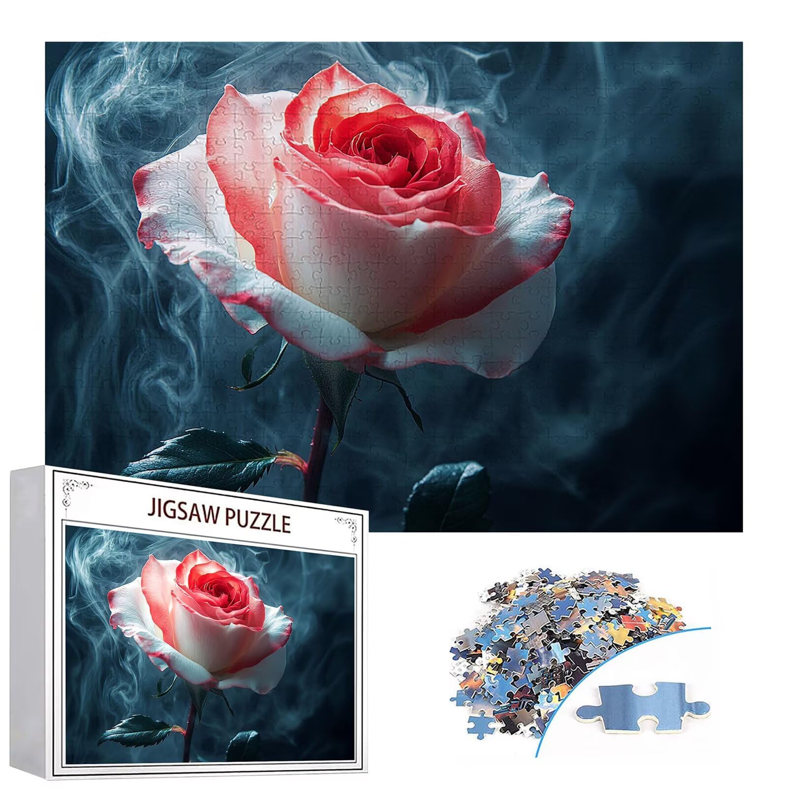 Puzzle 3000 elementów różowe puzzle dla dorosłych kwiaty 122 x 81 cm Unikalne rzemiosło klasyczne 3D drewniana układanka do rodzinnych gier aktywnych, układanka do samodzielnego wykonania nawet do