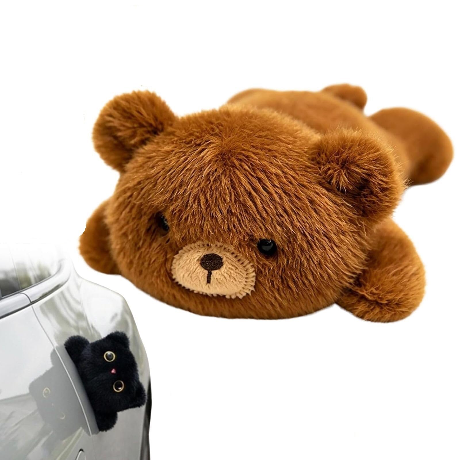 Magnetic Kawaii Plush Cat Magnet Decor For Car Fridge Locker, Cute Stuffed Animal Gift For Cat Lovers(E)