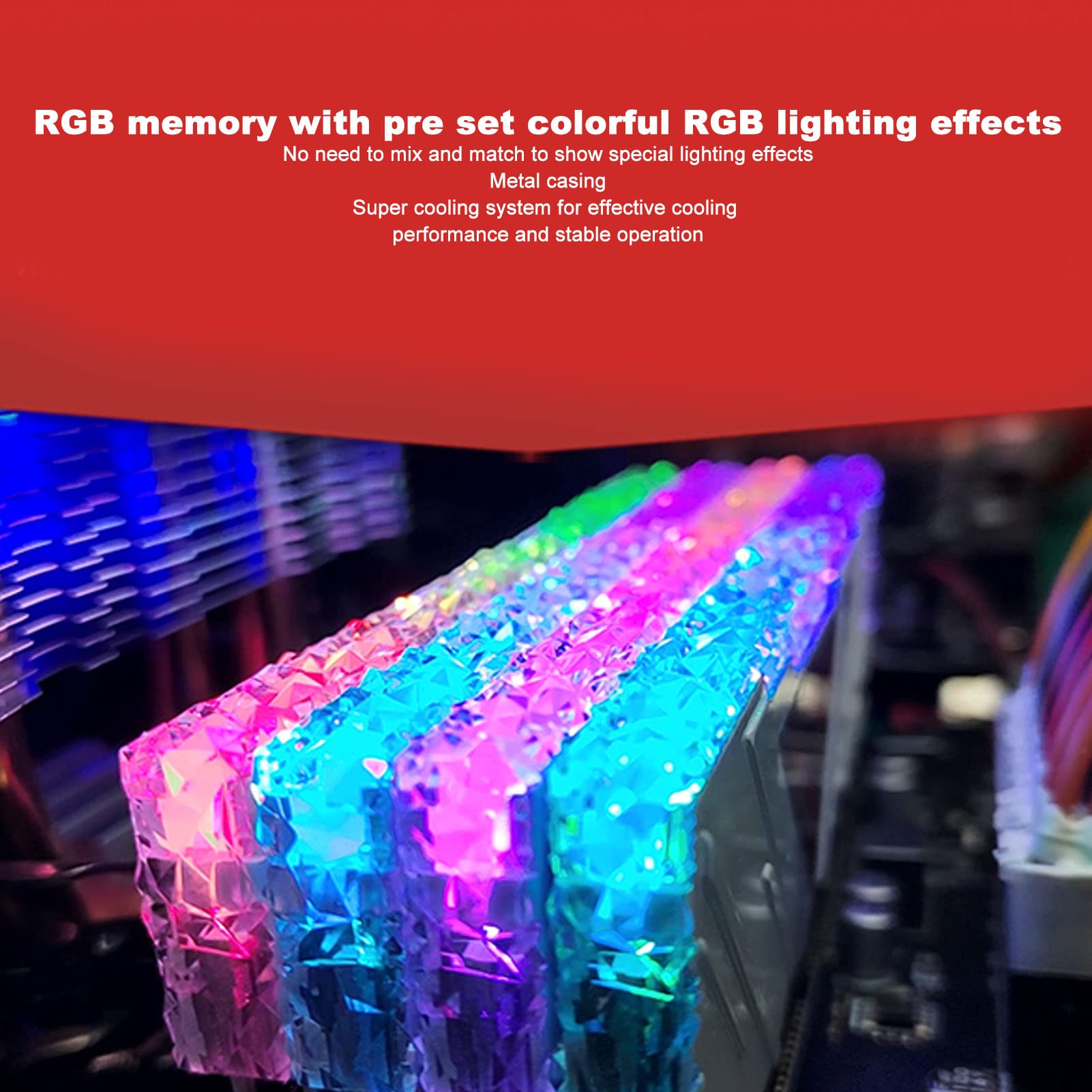 Pamięć RAM DDR4 RGB o Częstotliwości 3600 MHz z Efektywnym Odprowadzaniem Ciepła dla Użytkowników Komputerów Stacjonarnych (8 GB)